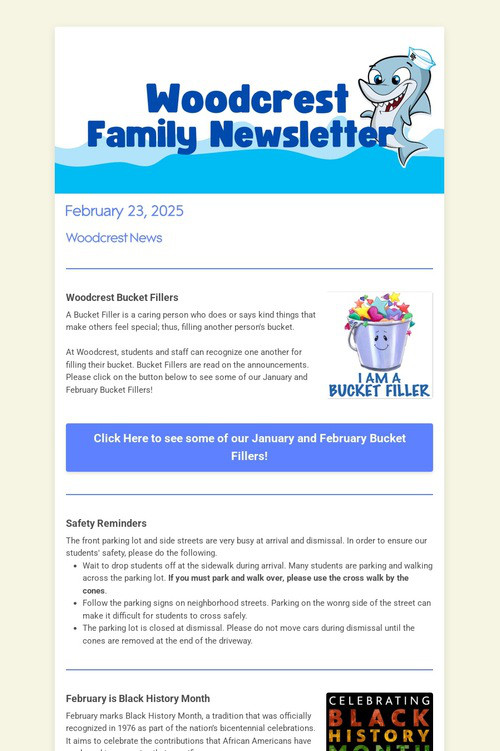 Woodcrest Family Newsletter