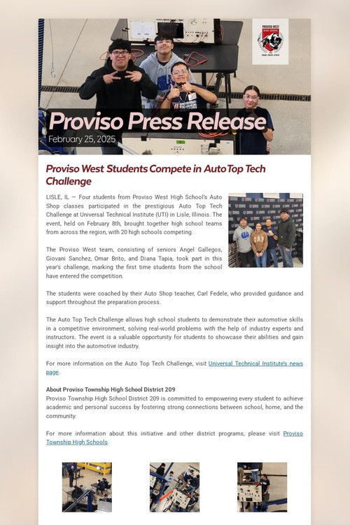 Proviso Press Release