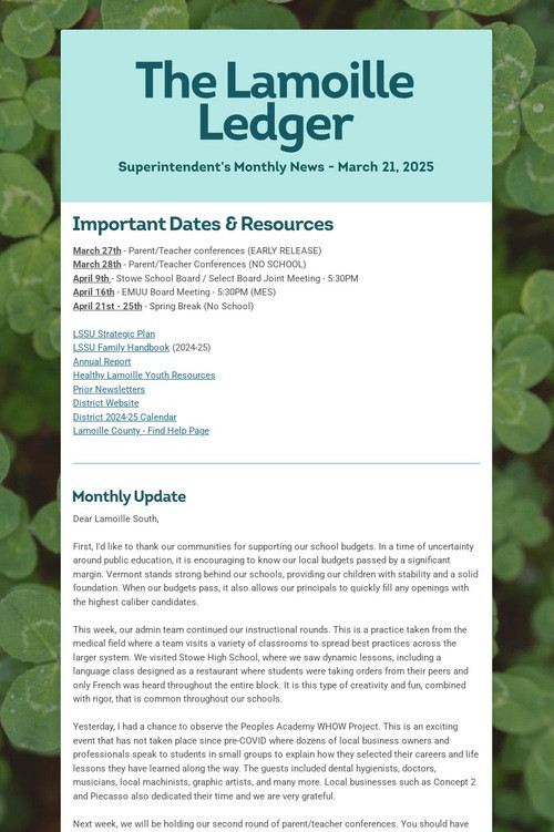The Lamoille Ledger
