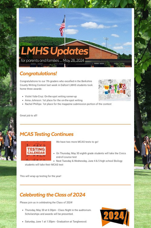 LMHS Updates