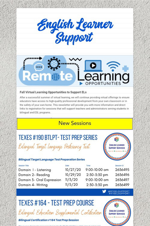 English Learner Support