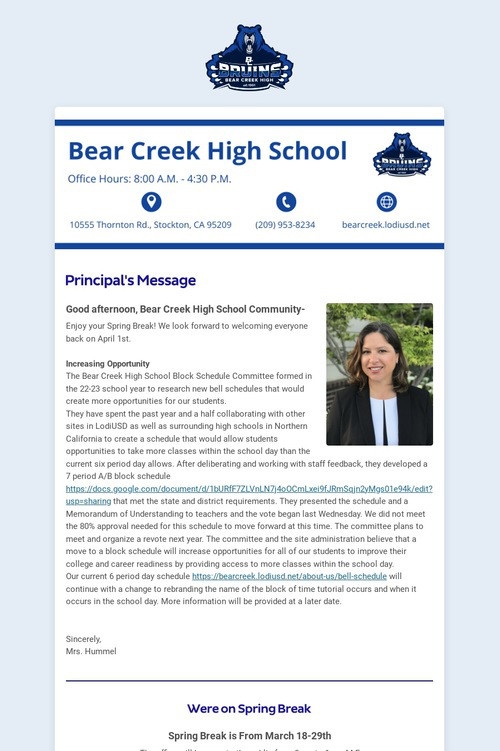 03/24/2024 BCHS Weekly Newsletter