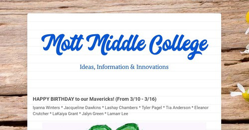 Mott Middle Mott Middle College | Smore Newsletters