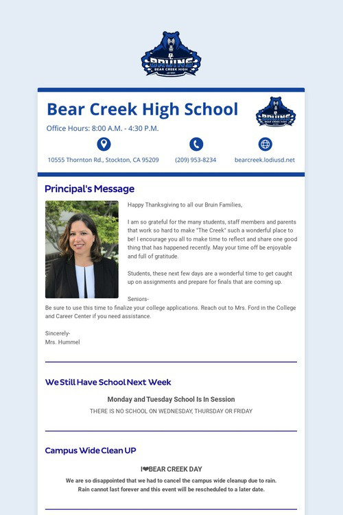 11/19/2023 BCHS Weekly Newsletter