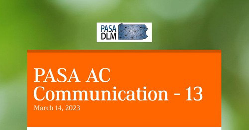 PASA AC Communication - 13