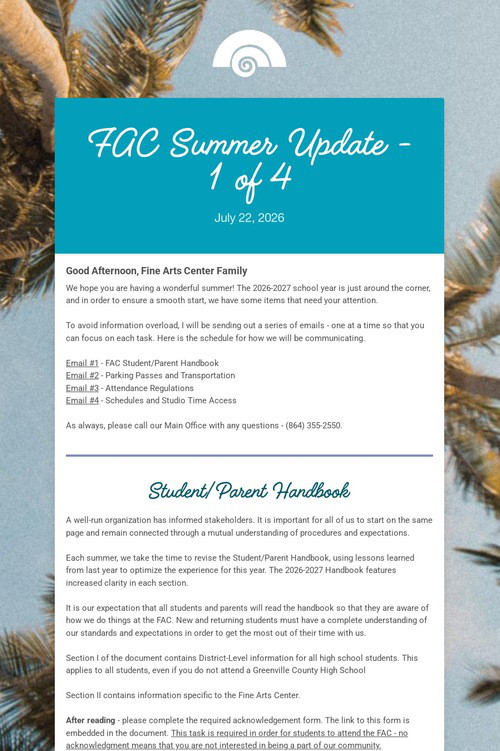 FAC Summer Update - 1 of 4