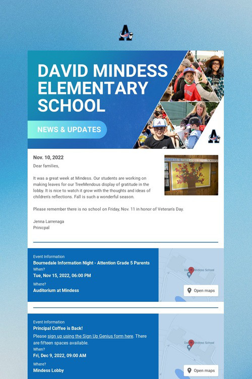 Mindess School Weekly Update