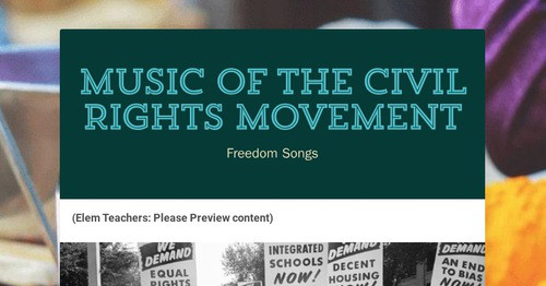 Music Of The Civil Rights Movement