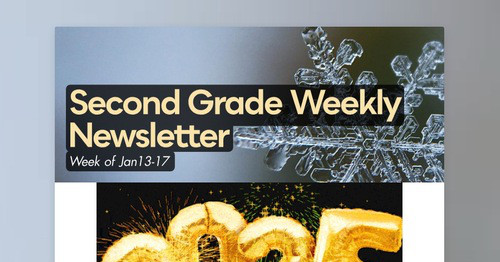 Second Grade Weekly Newsletter