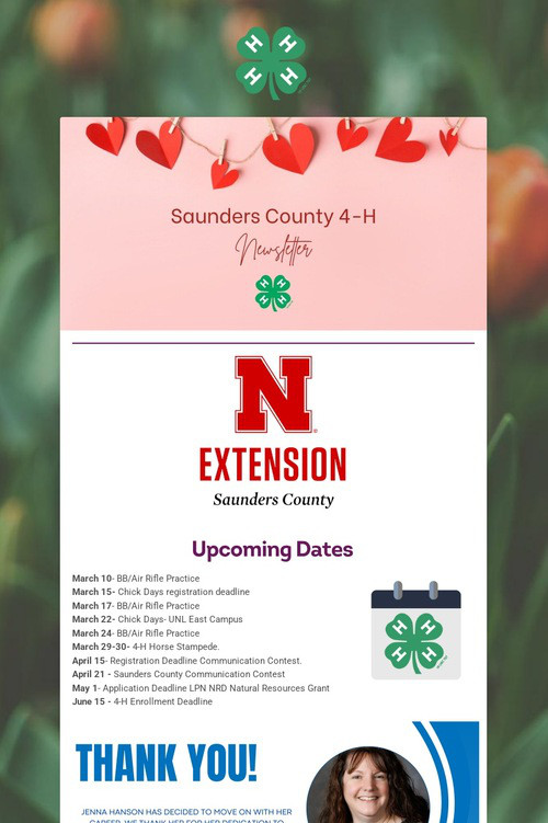 Saunders County 4-H Update