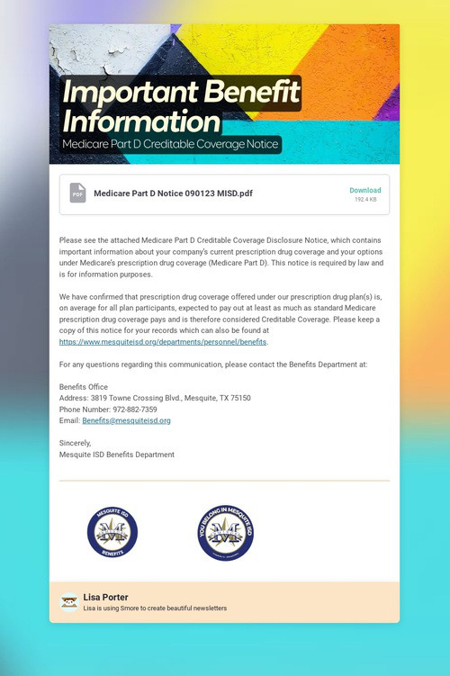 Important Benefit Information