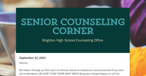 Senior Counseling Corner