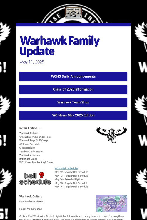 Warhawk Family Update