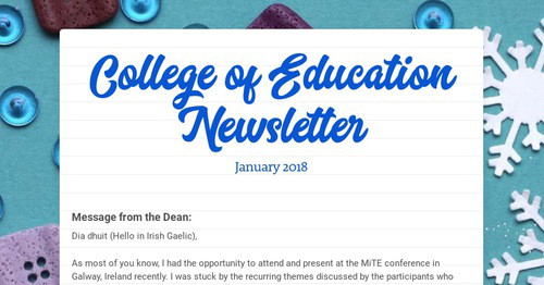 College of Education Newsletter | Smore Newsletters for Education