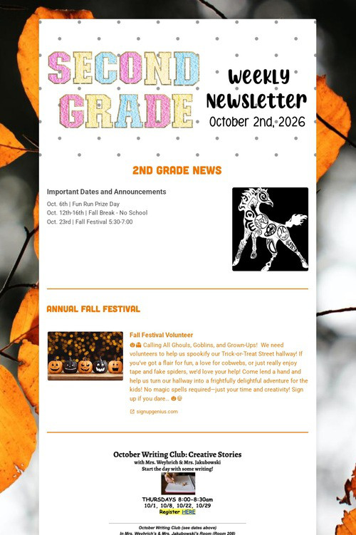 Weekly Newsletter 10/2