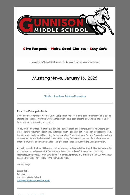 Mustang News - January 16, 2026