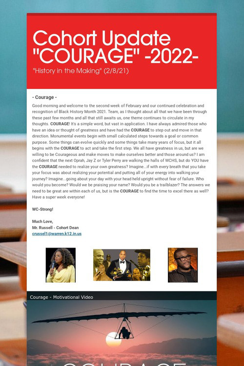 Cohort Update "COURAGE" -2022-