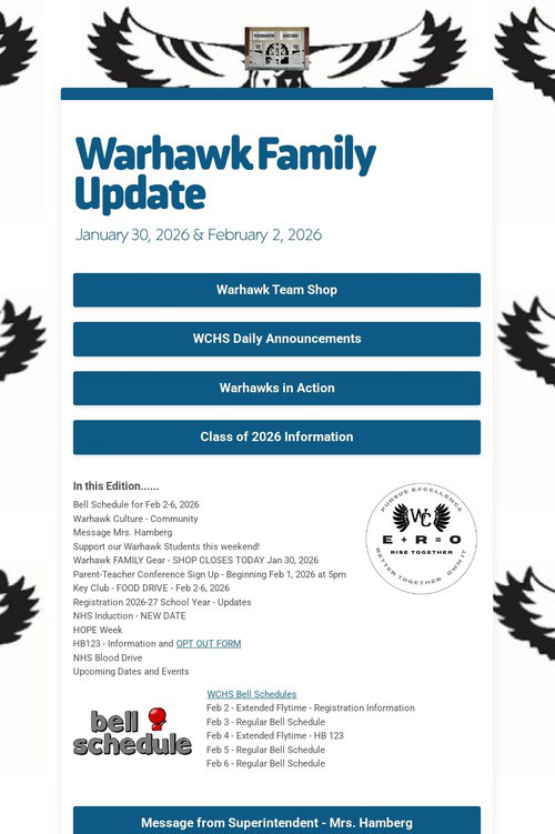 Warhawk Family Update