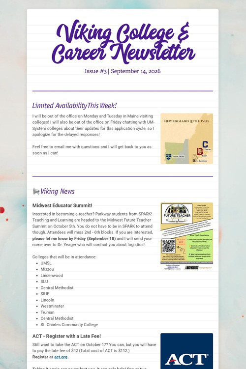 Viking College & Career Newsletter