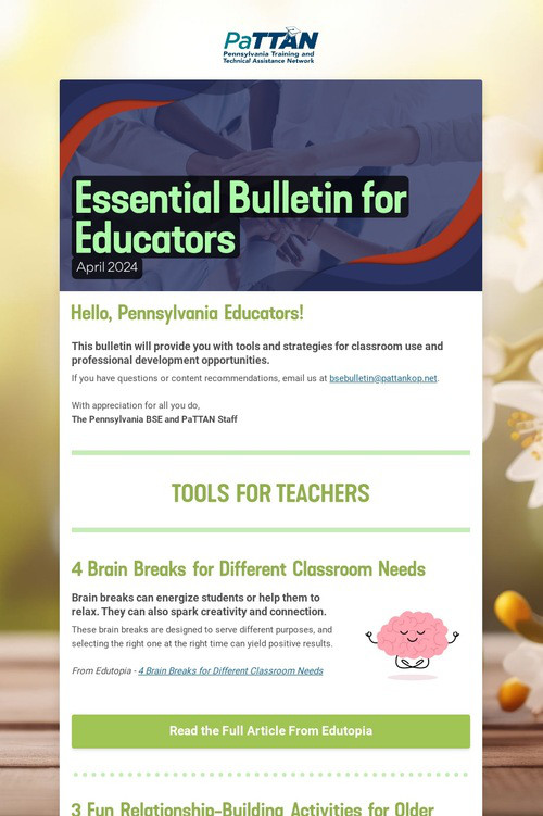 Essential Bulletin for Educators