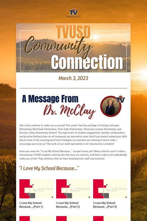 TVUSD COMMUNITY CONNECTION