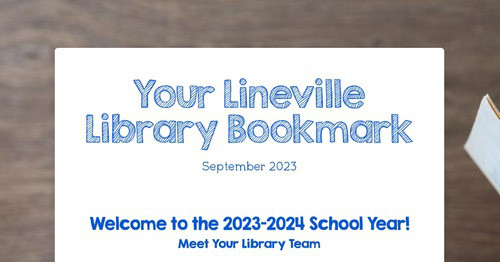 Your Lineville Library Bookmark