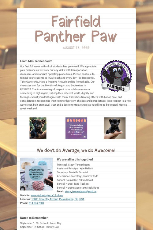 Fairfield Panther Paw