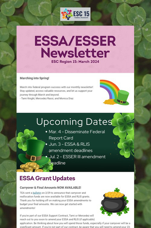 ESSA/ESSER Newsletter