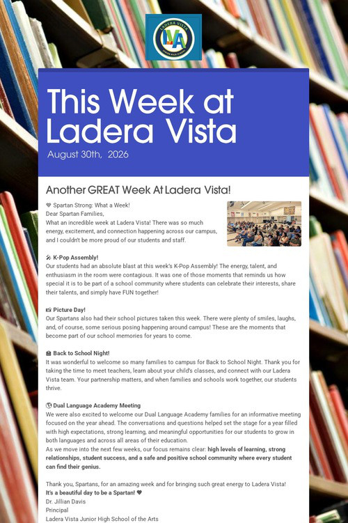 This Week at Ladera Vista