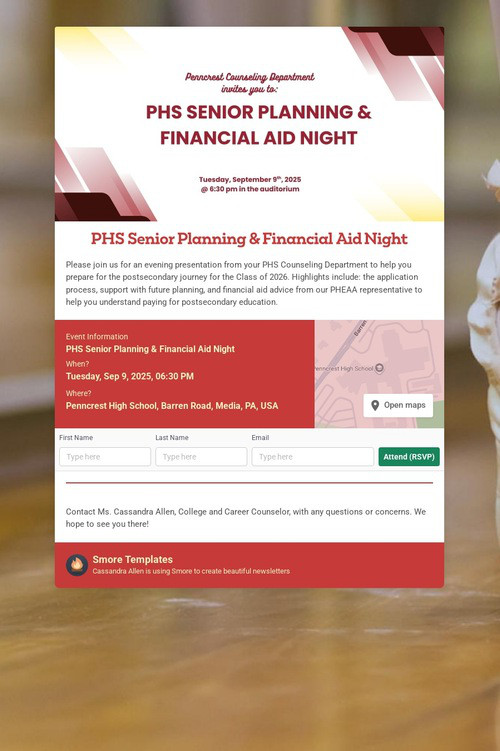 Senior Planning Night