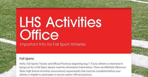 LHS Activities Office