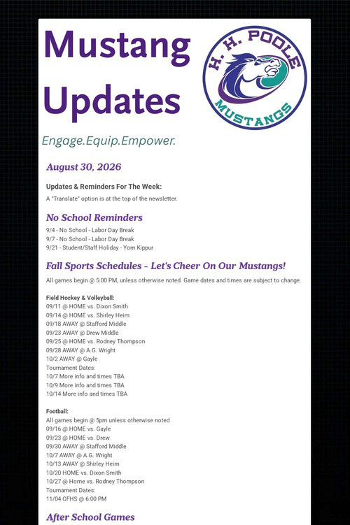 Mustang Updates