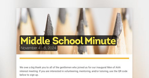 Middle School Minute