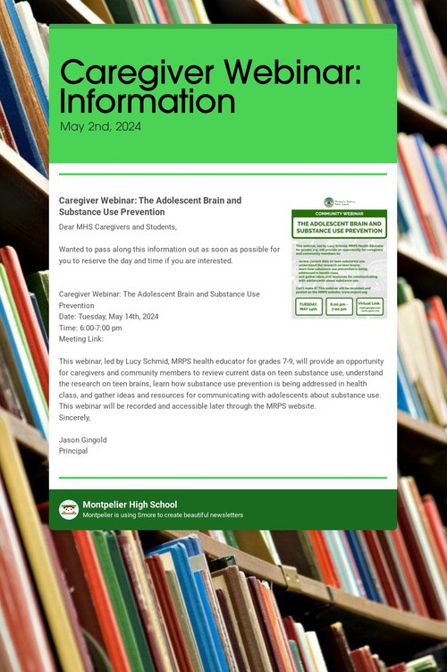 Caregiver Webinar: Information