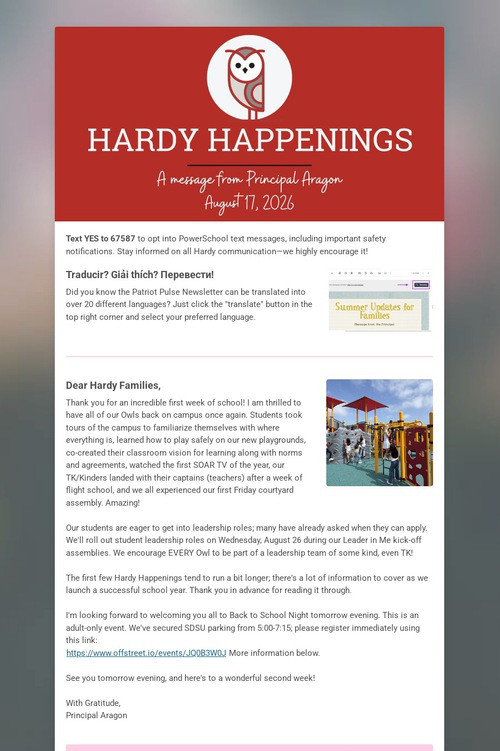 Hardy Happenings