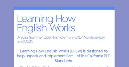 Learning How English Works | Smore Newsletters