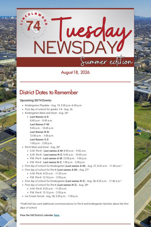 Tuesday Newsday