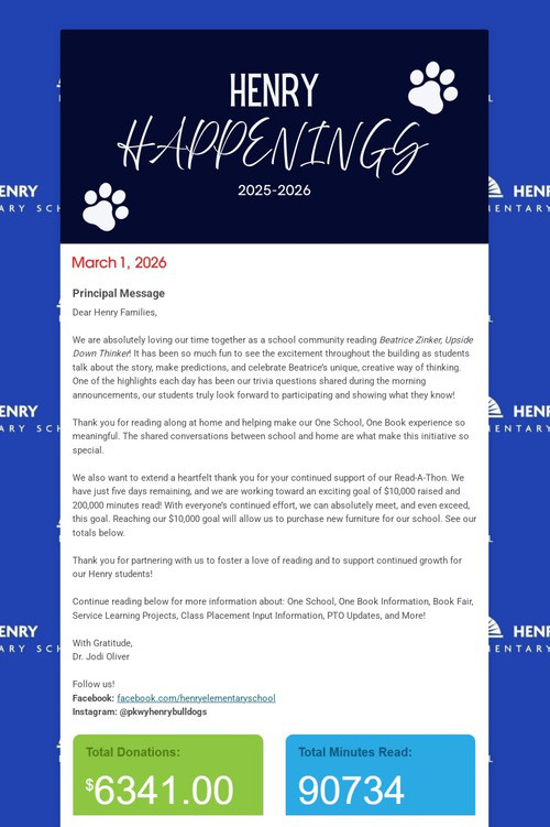 Henry Happenings