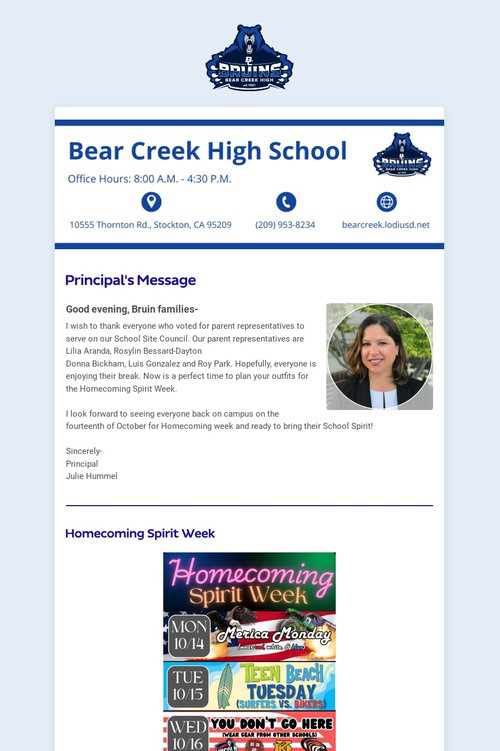 10/06/2024 BCHS Weekly Newsletter