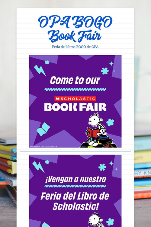 OPA BOGO Book Fair