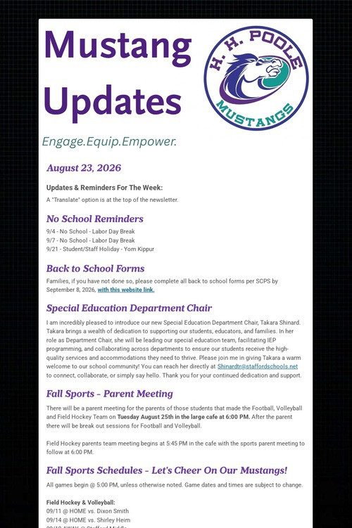 Mustang Updates