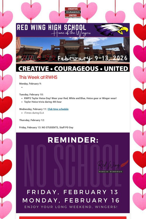RWHS Student Newsletter