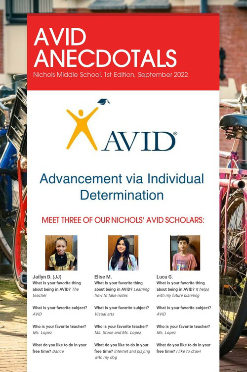 AVID ANECDOTALS