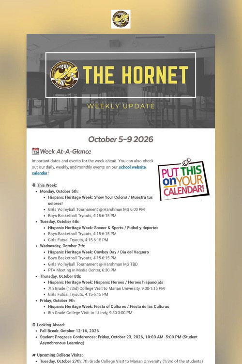 The Hornet Weekly Update