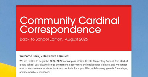 Community Cardinal Correspondence