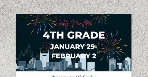 Fourth Grade Weekly Update