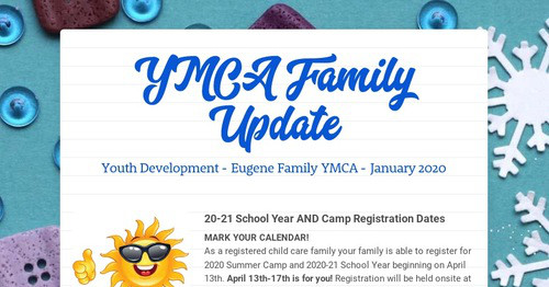 YMCA Family Update | Smore Newsletters