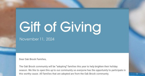 Gift of Giving