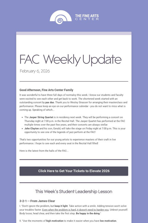 FAC Weekly Update