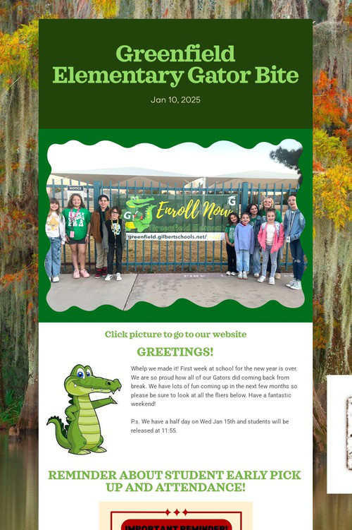 Greenfield Elementary Gator Bite